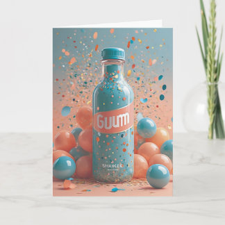 Tarjeta Fitness Frenzy Birthday Bash in Cool Mint