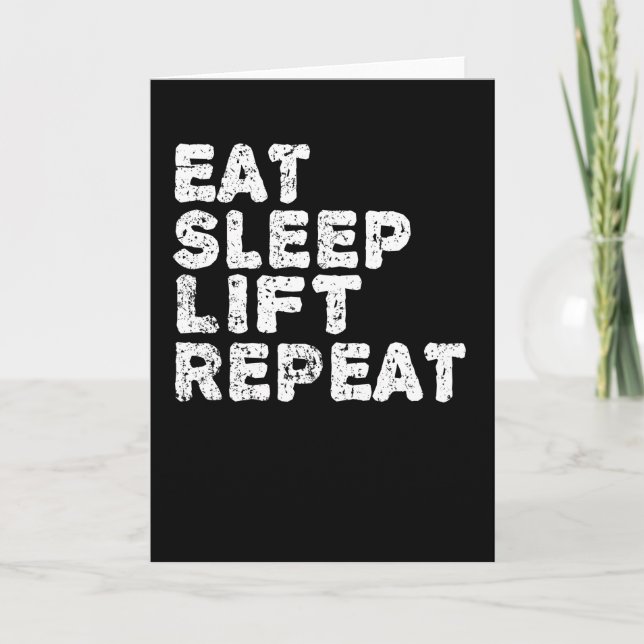 Tarjeta Fitness Gym Lifting Quote Divertido regalo (Anverso)
