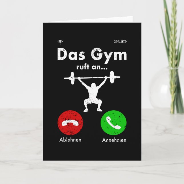 Tarjeta Fitness Gym Lifting Quote Divertido regalo (Anverso)