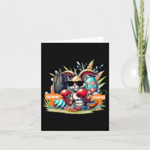 Tarjeta Fitness Gym Workout Huevo Hunt Boxing Easter Bunny