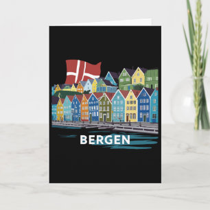 Tarjeta Fjord Bergen Noruega Disfraz Fiordos De Noruega Ha