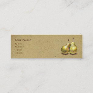 Tarjeta flaca de encargo de las peras de oro del