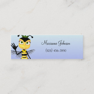 Tarjeta flaca del perfil de la abeja del dibujo