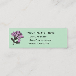Tarjeta flaca del perfil de la flor de Deco