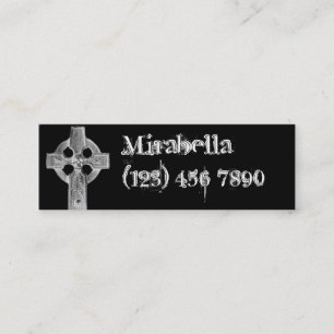 Tarjeta flaca del perfil de la piedra sepulcral