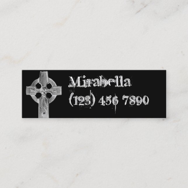 Tarjeta flaca del perfil de la piedra sepulcral (Anverso)