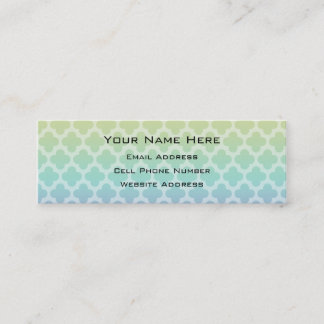 Tarjeta flaca del perfil de Ombre Quatrefoil