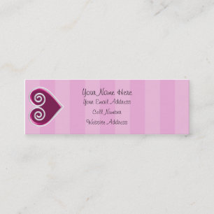 Tarjeta flaca del perfil del caramelo del corazón