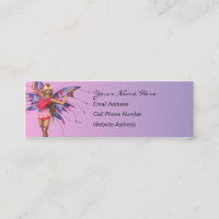 Tarjeta flaca del perfil del Faerie de la mariposa