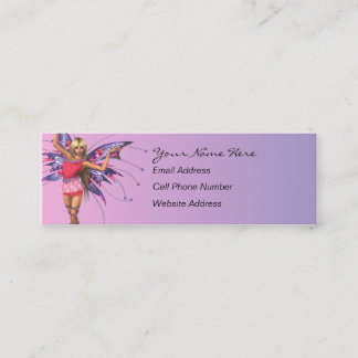 Tarjeta flaca del perfil del Faerie de la mariposa