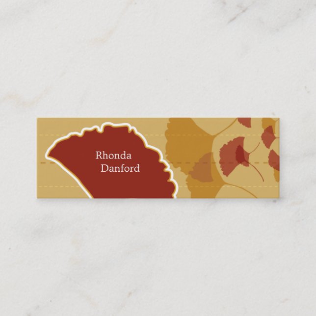 Tarjeta flaca del perfil del Ginkgo (Anverso)