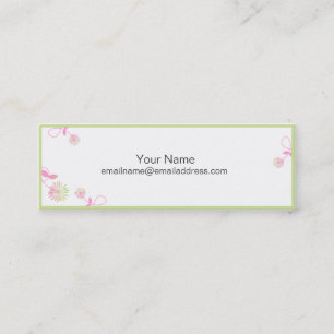 Tarjeta flaca del perfil - flores minúsculas de
