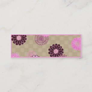 Tarjeta flaca del perfil - rosa y marrón