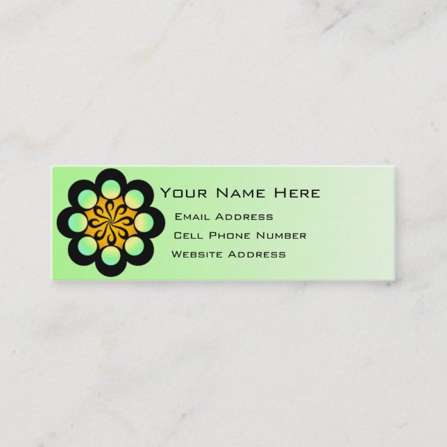 Tarjeta flaca retra del perfil de Deco (Anverso)