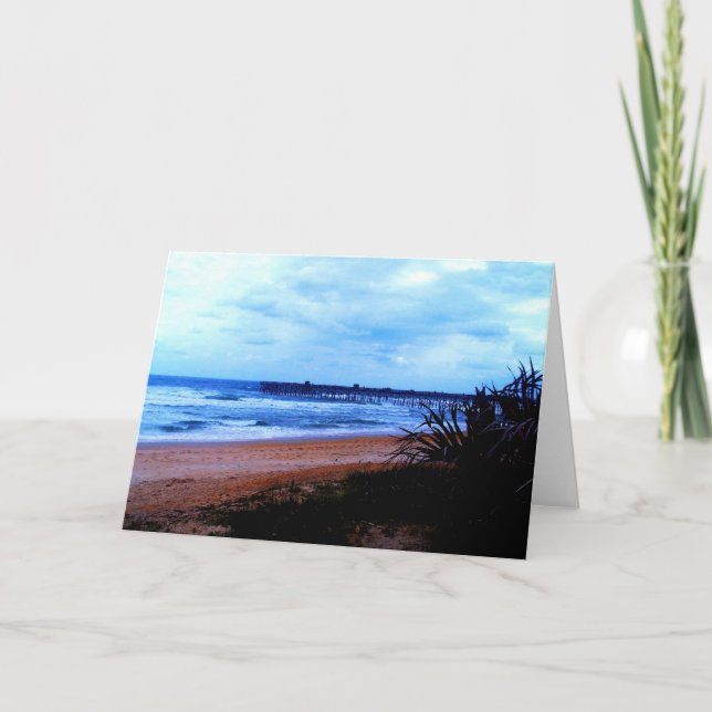 Tarjeta Flagler Beach Fishing Pier (Anverso)