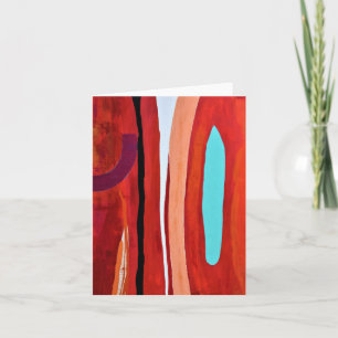 Tarjeta Flame azul en blanco Notecard