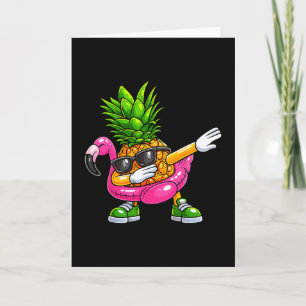 Tarjeta Flamenco Aloha Hawaiano Tropical Piña Dabbing V