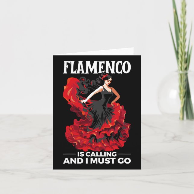 Tarjeta Flamenco bailarín español Flamenco Dan (Anverso)