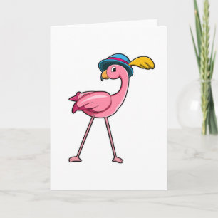 Tarjeta Flamenco con sombrero y pluma