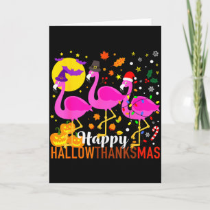 Tarjeta Flamenco Halloween Día de Acción de Gracias Navida