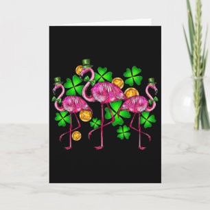 Tarjeta Flamenco Irlandés Día de San Patricio Pájaro Anima