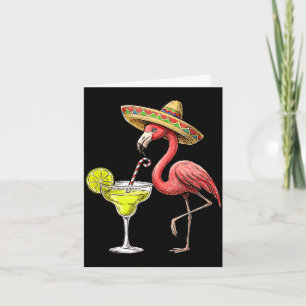 Tarjeta flamenco mexicano sombrero margarita cinco de mayo