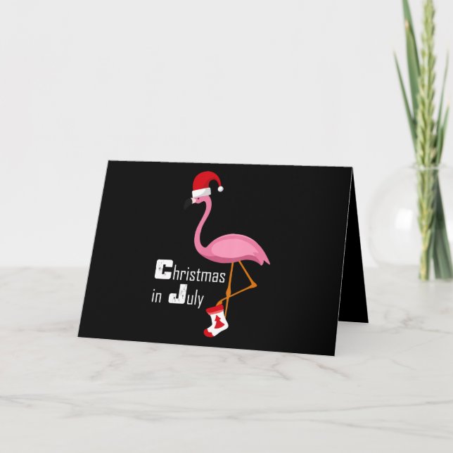 Tarjeta Flamenco | Navidad de Flamenco en Julio Fiesta Div (Anverso)