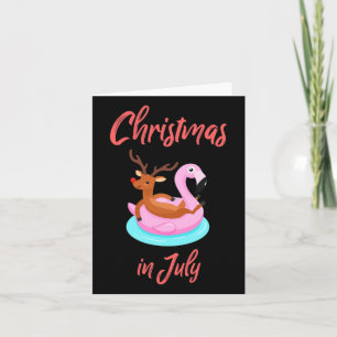 Tarjeta Flamenco Reno Navideño Divertido Navidad En Julio