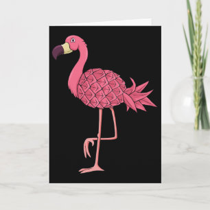 Tarjeta Flamenco Rosa Piña Vacaciones De Verano En Hawaii 