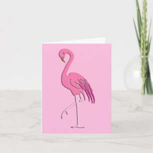Tarjeta Flamenco rosado bonito