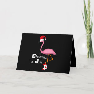 Tarjeta Flamencos   Navidades De Flamingo En Julio Fiesta