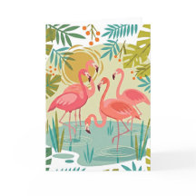 FLAMENCOS ROSAS SE PARAN JUNTOS