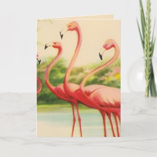 Tarjeta Flamencos Vintage