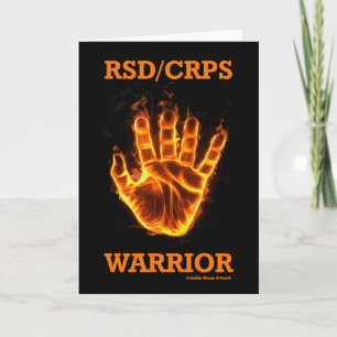 Tarjeta Flames/manos...RSD/CRPS