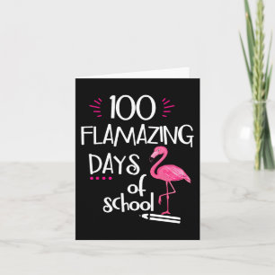 Tarjeta Flamingo 100 Flamantes Días Escolares