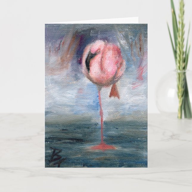 Tarjeta Flamingo ACEO (Anverso)