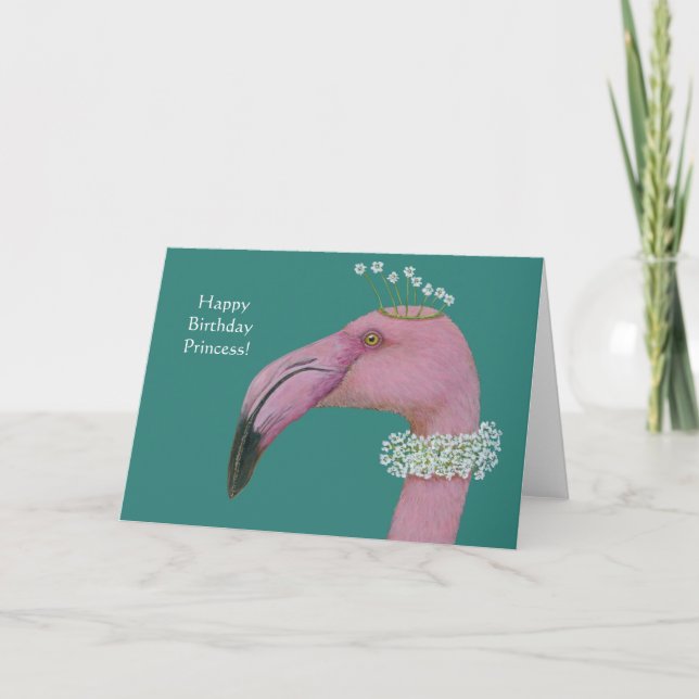 Tarjeta Flamingo birthday card (Anverso)