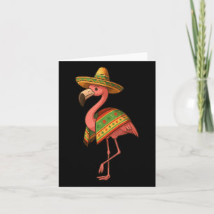 Tarjeta Flamingo Cinco De Mayo Flamingo Mexicano Con Sombr