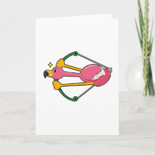 Tarjeta Flamingo como flecha con arco