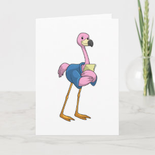 Tarjeta Flamingo como secretario con Notepad