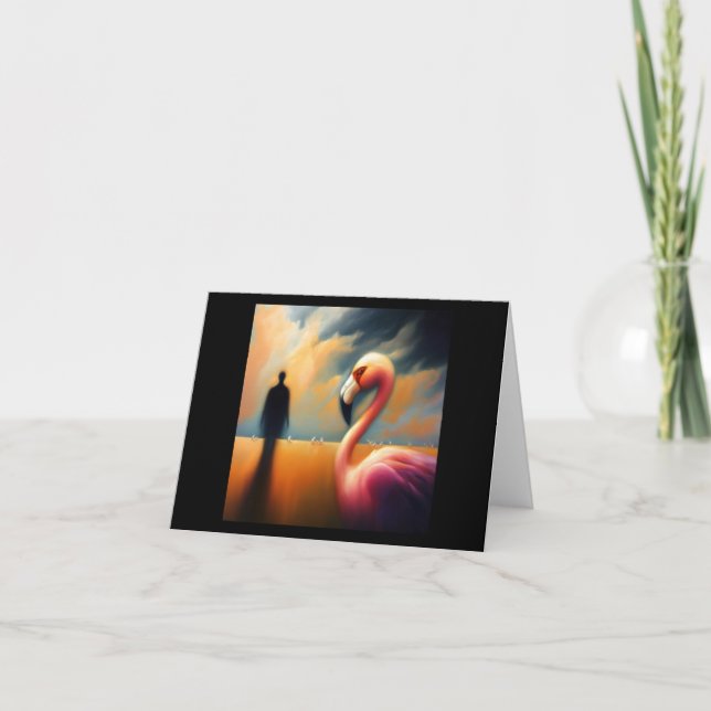 Tarjeta Flamingo de animales espirituales 1 (Anverso)
