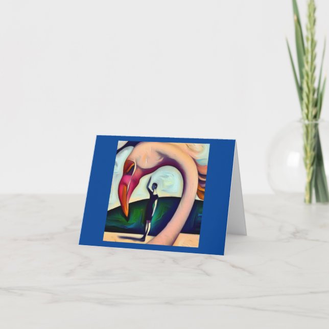 Tarjeta Flamingo de animales espirituales 3 (Anverso)