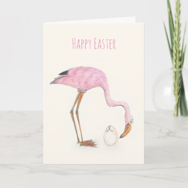 Tarjeta Flamingo Easter (Anverso)