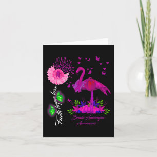 Tarjeta Flamingo Faith Hope Love Brain Aneurysm Awareness