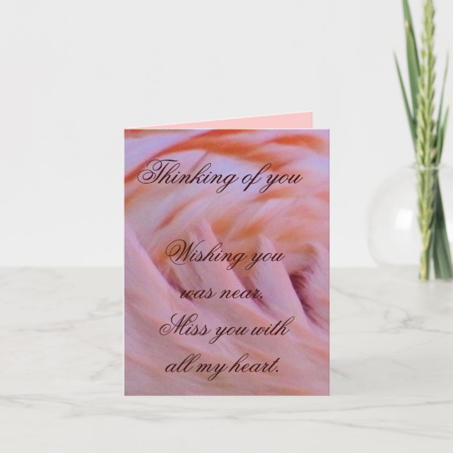 Tarjeta Flamingo feathers_ (Anverso)