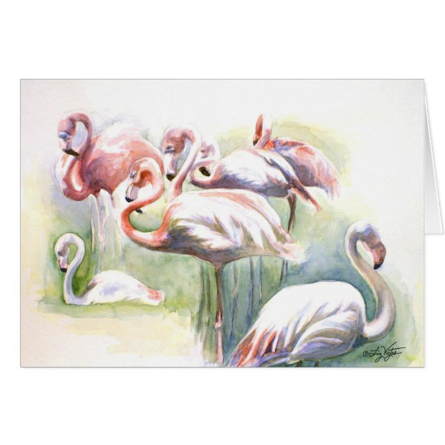Tarjeta Flamingo Fiesta (Anverso (Horizontal))