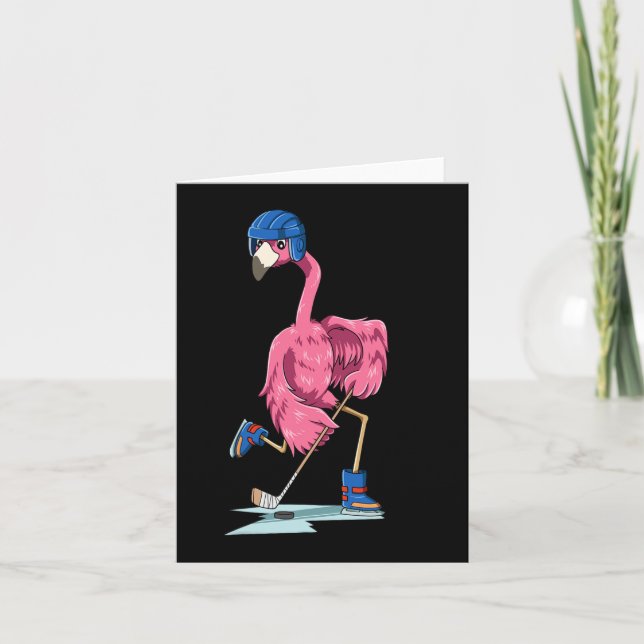 Tarjeta Flamingo Flamingo de hockey sobre flamenco (Anverso)