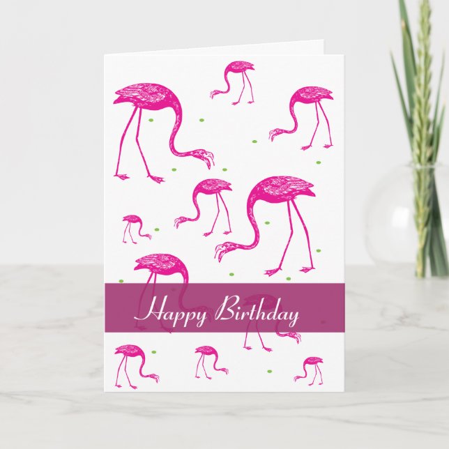 Tarjeta Flamingo Greeting (Anverso)