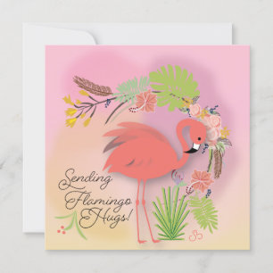 Tarjeta Flamingo Hugs