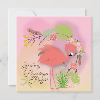 Tarjeta Flamingo Hugs